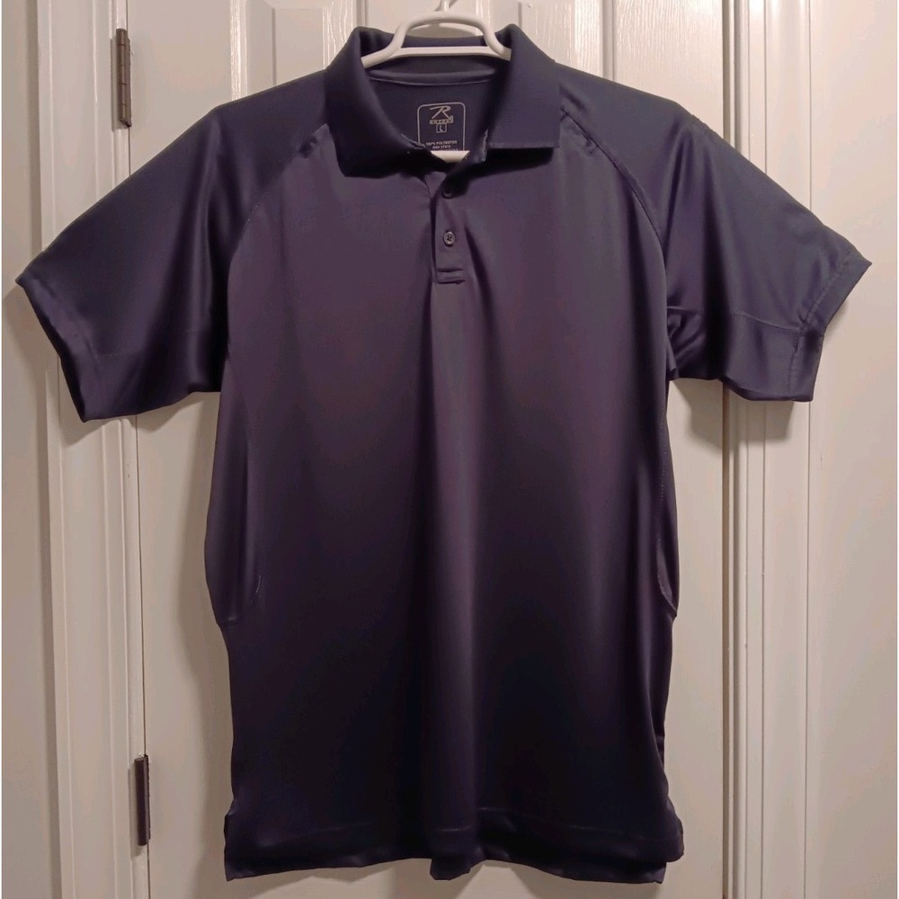 Rothco Tactical Polo Shirt Mens Large Blue Police Security Uniform Breathable
